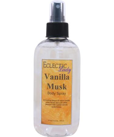 Vanilla Musk Body Spray 8 ounces Body Mist for Women with Clean Light & Gentle Fragrance Long Lasting Perfume with Comforting Scent for Men & Women Cologne with Soft Subtle Aroma For Daily Use 8 Fluid Ounces