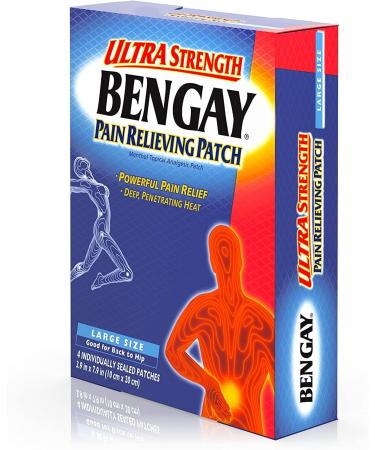 BENGAY Ultra Strength Pain Relieving Patches - Large Size 4 Each - Pack of 3 - Buy Online on GoSupps.com