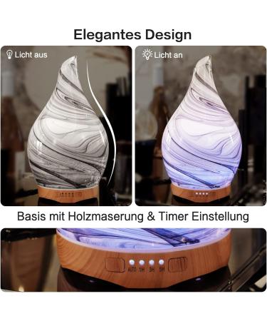 Porseme 280ml Aroma Diffuser & Humidifier - Handblown Quiet Ultrasound 7 Color-Changing LEDs - BPA Free for Yoga Spa & Home - G9-280ML Ink Aladdin Vase - Buy Online on GoSupps.com