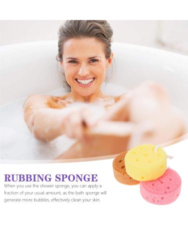 VOSAREA 3 Pcs Bath Sponge Set - Loofah Body Scrubber & Shower Pouf for Women Men & Kids - Ideal Cleaning Tool for a Refreshing Bath Experience - Buy Online on GoSupps.com