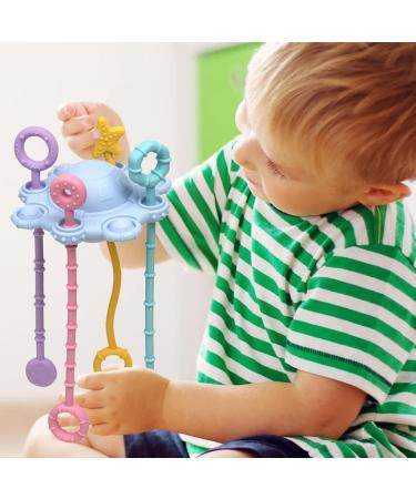 Shop Interactive Spinner Sensor Toys for Toddlers | Travel Pull String Activity for Babies | Child-Friendly Developmental Toys in Blue - Buy Online on GoSupps.com