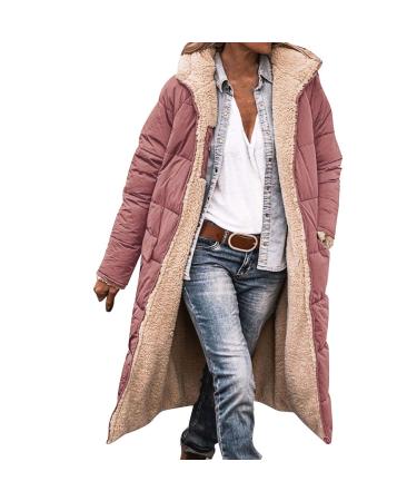 Hanxiulin plush jacket oversize warm lined fleecemantel women coat winter jacket winter color variants transition jacket coat outerwear bubble fleece jacket fleece jacket red xxl