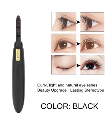 Heated Eyelash Curler for Women - Professional Quick Heating & Long Lasting Battery Powered Tool (Black - Buy Online on GoSupps.com