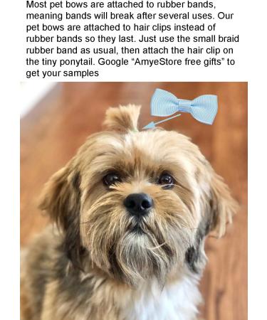 Cute Puppy Supplies: Dog Hair Bows for Large & Medium Dogs - Pet Grooming Products - 8ct Small Dog Bows & Hair Clips - Girl's Pet Accessories - Buy Online on GoSupps.com