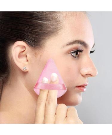 Powder Puff Triangle | Soft Makeup Puff Loose Powder Foundation Puff Multipurpose Powder Puff with Strap Makeup Tool Tmay Pink - Buy Online on GoSupps.com