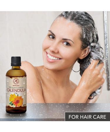 Calendula Oil Set 2 x 3.4 Fl Oz - 6.8 Fl Oz | 100% Pure & Natural Infused Marigold Oil for Skin, Nails, Hair, Face & Body - Almond Oil Base - Short Shelf Life - Buy Online on GoSupps.com