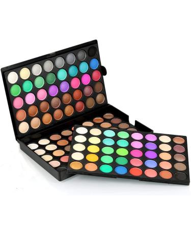 120 Colors Glitter Eyeshadow Palette - Long Lasting Waterproof & Highly Pigmented - All-in-One Makeup Kit & Holiday Gift Set for Women & Girls - Buy Online on GoSupps.com