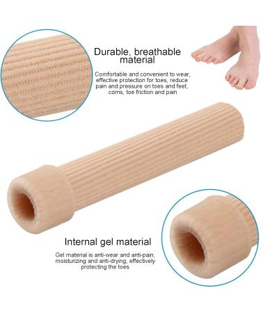 Jinpojun 3 Piece Toe Cushion Tube Cuttable Soft Gel Finger Protection Tube Bandage for Removing Corns and Bunions Treatment  - Buy Online on GoSupps.com