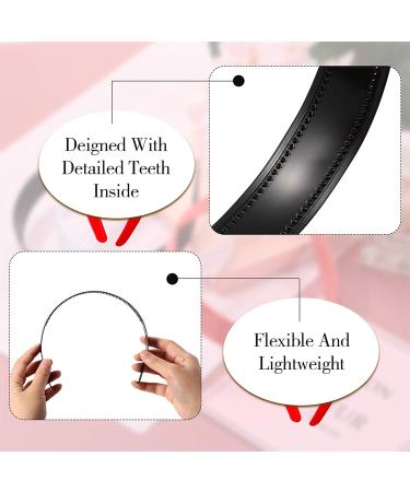 3 Pack 1 Inch Wide Non-Slip Plastic Headbands for Women and Girls - Black, White, Red - Buy Online on GoSupps.com