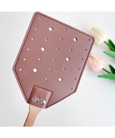 Fly Swatter Leather Swatter Manual Heavy Duty Fly Swatter with Long Wooden Handle for Home and Indoor Use Fly Swatter B  - Buy Online on GoSupps.com