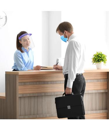 Pac-Dent iVisor Reusable Face Shield Kit Full Face Protective Mask with Anti-Fog Coating Adjustable to Comfortably Fit All Head Sizes Reusable Blue - Buy Online on GoSupps.com