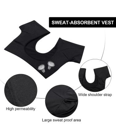 2 Pcs Underarm Sweat Vest for Women - Reusable Armpit Sweat Proof Shirt - Washable Dress Shields - Anti Sweat Underarm Guard - Women's Underwear Vest for Armpit Protection - Buy Online on GoSupps.com