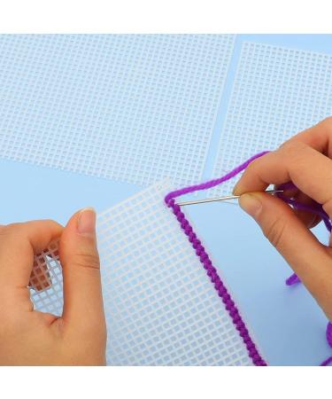 2pcs Cuttable Plastic Mesh Canvas for Embroidery & Crafting | 10.2 x 13.2 inch Black & White | Ideal for Knitting & Crochet Projects - Buy Online on GoSupps.com