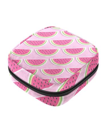 Watermelon patterns women's napkin storage bag portable period bag for women teenagers girls menstrual cup pocket breastfeeding insert holder