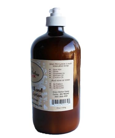 Grace Harbor Goat Milk & Manuka Honey Lotion - Fragrance-Free Non-Greasy 32oz - Soothing & Nourishing for Sensitive Skin - Made in USA - Buy Online on GoSupps.com