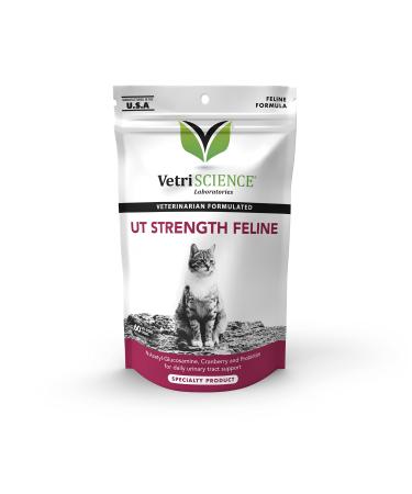 VETRISCIENCE UT Strength Feline Urinary Tract Support for Cats, 60 Soft Chews - Great Tasting UTI Support Chews for Cats