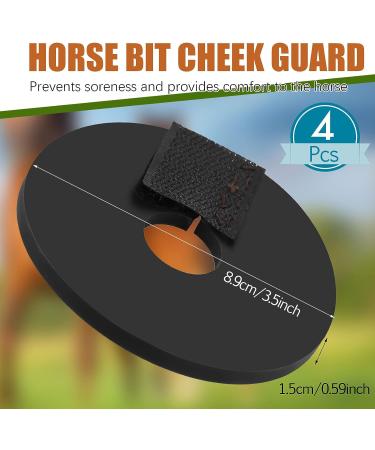 Sumind 4 Pcs Rubber Bit Guards for Horses - Protect Mouth and Lips from Chafing and Pinching - Soft, Flexible, Black Horse Bit Cheek Guards - Buy Online on GoSupps.com