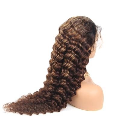 Honey Blonde Ombre Highlight Loose Deep Wave Lace Front Wig | 13x6 HD Lace 180% Density | Colored Human Hair Wig for Women | 12A Grade Pre Plucked Glueless SPARKLE DI - Buy Online on GoSupps.com