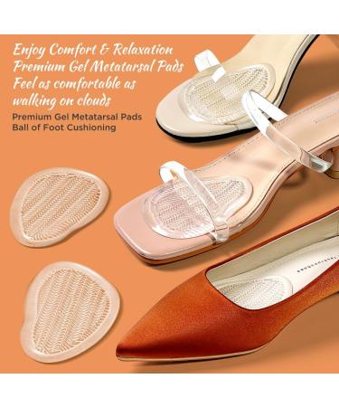 Ball of Foot Cushions for Women - Non-Slip Metatarsal Pads & Gel Inserts for All-Day Comfort and Pain Relief (3 Pairs Clear) - Perfect for High Heels - Buy Online on GoSupps.com