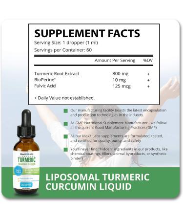 MaxX Labs Advanced Bladder Control Supplements for Women & Men 60 Capsules + Turmeric Liquid Drops with Curcumin & Black Pepper Extract Bioperine - 2 fl Oz - Buy Online on GoSupps.com
