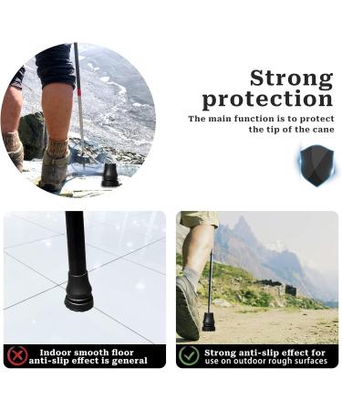 2pcs 3/4 Inch Heavy Duty Walking Stick Rubber Tips - Replacement Ends for Seniors, Crutches, Canes, Hiking Sticks - Buy Online on GoSupps.com