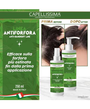 DERMOCURA Capellissima Professional antidandruff set completely eliminates and prevents dandruff shampoo 250 ml and antidandruff lotion 150 ml immediate efficacy for all types of skin and hair - Buy Online on GoSupps.com