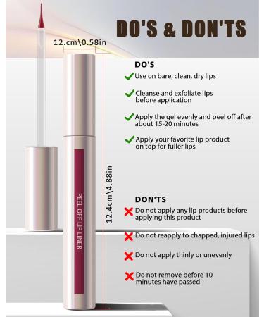 Peel Off Lip Liner Tattoo Nude Rose Crayon a Levre Peel Off Rouge a Levre Mat Longue Tenue Lip Stain Tint Sans Transfert Waterproof Smudge-proof Highly Pigmented Lipstick Maquillage Femme-01 01 Nude Rose - Buy Online on GoSupps.com