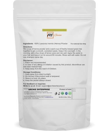 100% Natural Henna Powder | Pure Lawsonia Inermis 0.50 LBS 227 GMS For Hair Dye and Color | No Gluten | No Parabens | No Fillers | No Sulfates | No PPD or Any Chemicals for Healthy Hair Care - Buy Online on GoSupps.com