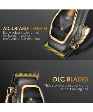 Buy DSP Pro Barber Hair Clippers Set - Cordless 9000 RPM Ceramic Blades Low Noise - Ideal for Men's Grooming & Fades - Buy Online on GoSupps.com