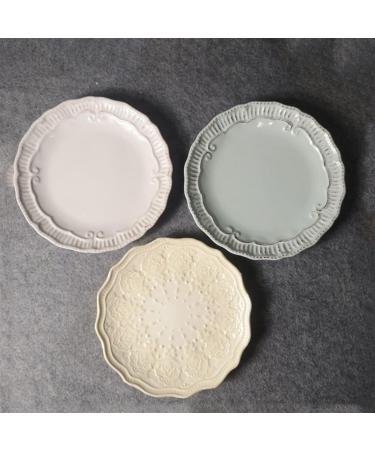 Serving Plates Plate Ceramic Household Dishes Tableware Embossed Breakfast Lunch Dinner Afternoon Tea Steak Household Commercial Kitchen Restaurant Plate for Appetizer Dinner and Desserts (Size : 0 007 - Buy Online on GoSupps.com
