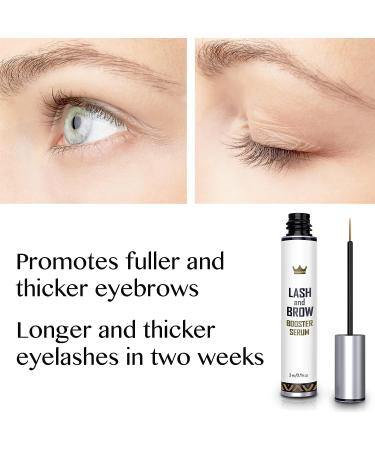 USA Made Natural Lash Growth Serum - Eyebrow & Eyelash Enhancer - Longer Lashes & Brows - 0.17 Fl Oz - Buy Online on GoSupps.com