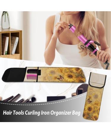 Buy Flashideas Sunflower Heat Resistant Neoprene Curling Iron Cover Bag - Universal Organizer & Storage for Hair Straighteners - Ideal for Travel - Buy Online on GoSupps.com