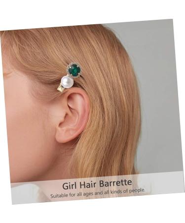 Healeved 3 Sets Crystal Pearl Hair Clip Bridal Hairpins Headdress Girl Hair Barrette Bridal Hair Clip Green Rhinestones Alligator Hair Clips Hair Pin Women Hair Accessories Alloy - Buy Online on GoSupps.com