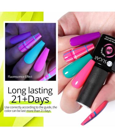 UR SUGAR Neon Gel Nail Polish Set - 12 Vibrant Colors for DIY Manicure Fluorescent Spring & Summer Nail Art Kit - Buy Online on GoSupps.com