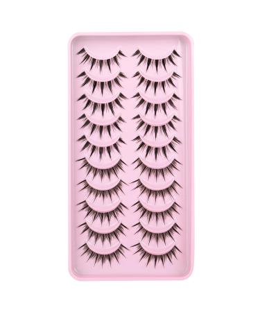 Manga Lashes Natural Look Anime 3D Asian Eyelashes - GVEFETIEE 10 Pairs - Buy Online on GoSupps.com