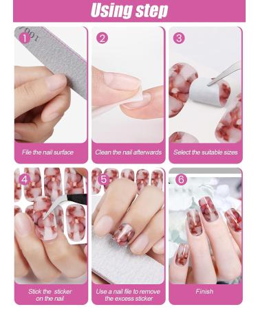 Ebanku Nail Foil Stickers - Self-Adhesive Marble Nail Art 22 Sheets Waterproof Full Wraps for Stunning Nail Decoration - Buy Online on GoSupps.com