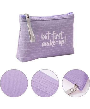 QiKuver 2-Piece Canvas Cosmetic Bag Set - Portable Makeup Bags for Travel & Daily Use | Multifunctional Zipper Pouches for Cosmetics - Buy Online on GoSupps.com