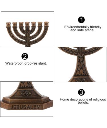HOMSFOU 4 pcs Arms Branch Judaica Decoration Party Menorah Land Religious Office Holder Fengshui Holders Adornments Shabbat Worship Vintage Jerusalem for Chruch Home Dinner Statue - Buy Online on GoSupps.com
