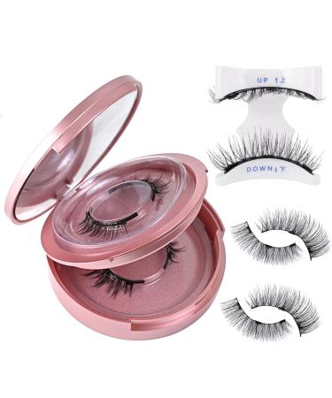 Magnetic Eyelashes with Applicator 2 Pairs of Magnetic Lashes with Applicator Dalarey Magnetic Lashes Magnetic Glue-Free Waterproof Reusable Easy to Wear Comes with Round Box and White Clip