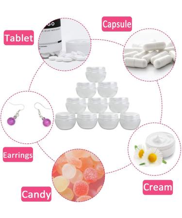 Alledomain 20 Pieces Empty Clear Makeup Sample Pots with 3 Mini Spatula Plastic Refillable Travel Container Jars with Lids and Inner Liners for Cosmetic Creams Lotions Beauty (5g / 10g / 20g / 30g) - Buy Online on GoSupps.com