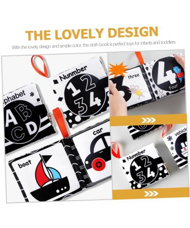 Abaodam 4 Pieces White Baby Toy Book - First Year Children's Educational Fabric Books for Toddlers & Infants - Buy Online on GoSupps.com