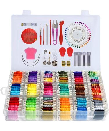 Embroidery Floss Kit & Organizer Storage Box - 100 Premium Color