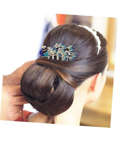 Diamond Phoenix Hair Comb crystal hair clips Bridesmaid Hair Comb pearl wedding headpiece flower hair comb hair jewels for women Blue Hair Comb wedding clip alloy rhinestones Miss - Buy Online on GoSupps.com