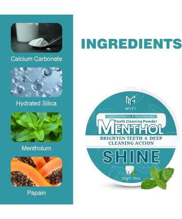 PEGO Adult Tooth Powder - Mint Flavor Adult Tooth Powder for Fresh Breath,Deep Teeth Cleaning, Gentle & Non-Irritating,Travel-Size,Effective Oral Hygiene (Menthol) - Buy Online on GoSupps.com