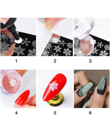WOSO One Piece Clear Silicone Jelly Stamper With Scraper Clear Nail Art Jelly Stamper Nail Art Stamping Stamper for Manicure Tools - Buy Online on GoSupps.com
