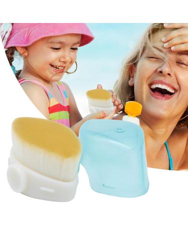 Kids Sunscreen Brush Sunscreen Applicator with Precise Control | Portable Cosmetic Brushes Quick-Drying Fiber Bristles for Even Application Beige - Buy Online on GoSupps.com