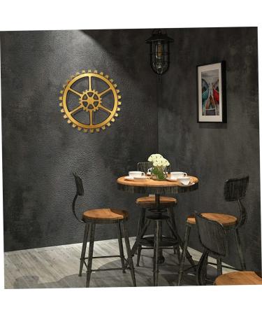 Cabilock 1pc Gear Ornaments Office Decore Wall Gear Wheel Art Wall Decoration Vintage Gear Wall Art Wooden 24X24CM - Buy Online on GoSupps.com
