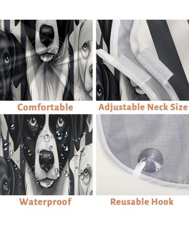 Striped Background Puppy Beard Bib Apron - Beard Hair Catcher for Men | Perfect Father's Day & Christmas Gifts for Dad & Husband - Buy Online on GoSupps.com