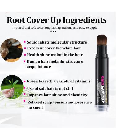 Root Touch Up Hairline Powder Stick - Waterproof Temporary Gray Coverage for Dark Black Hair | Hair Shading Sponge Pen & Filler 1 oz - Buy Online on GoSupps.com