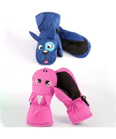 Jamuils Children's Skiing Gloves - Warm Waterproof Windproof Winter Gloves for Girls (1-3 Years) - Perfect for Outdoor Sports & Skating - Pink - Buy Online on GoSupps.com